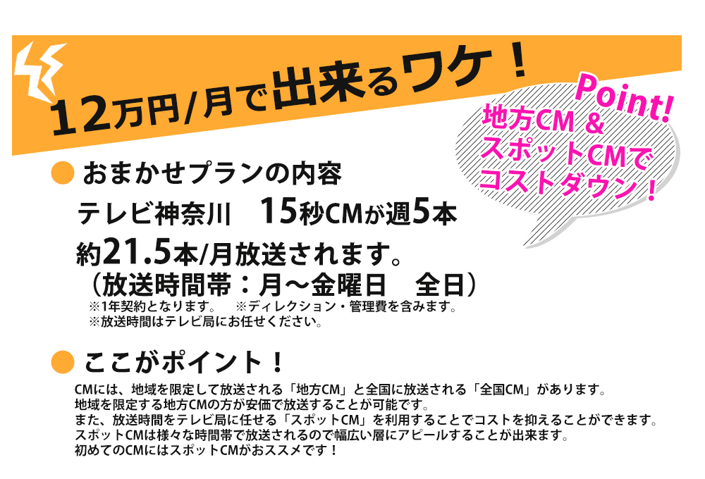 12万円でテレビCMが放送できるワケ